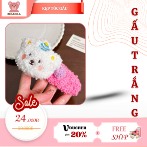 Kẹp tóc gấu bông