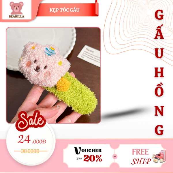 Kẹp tóc gấu bông